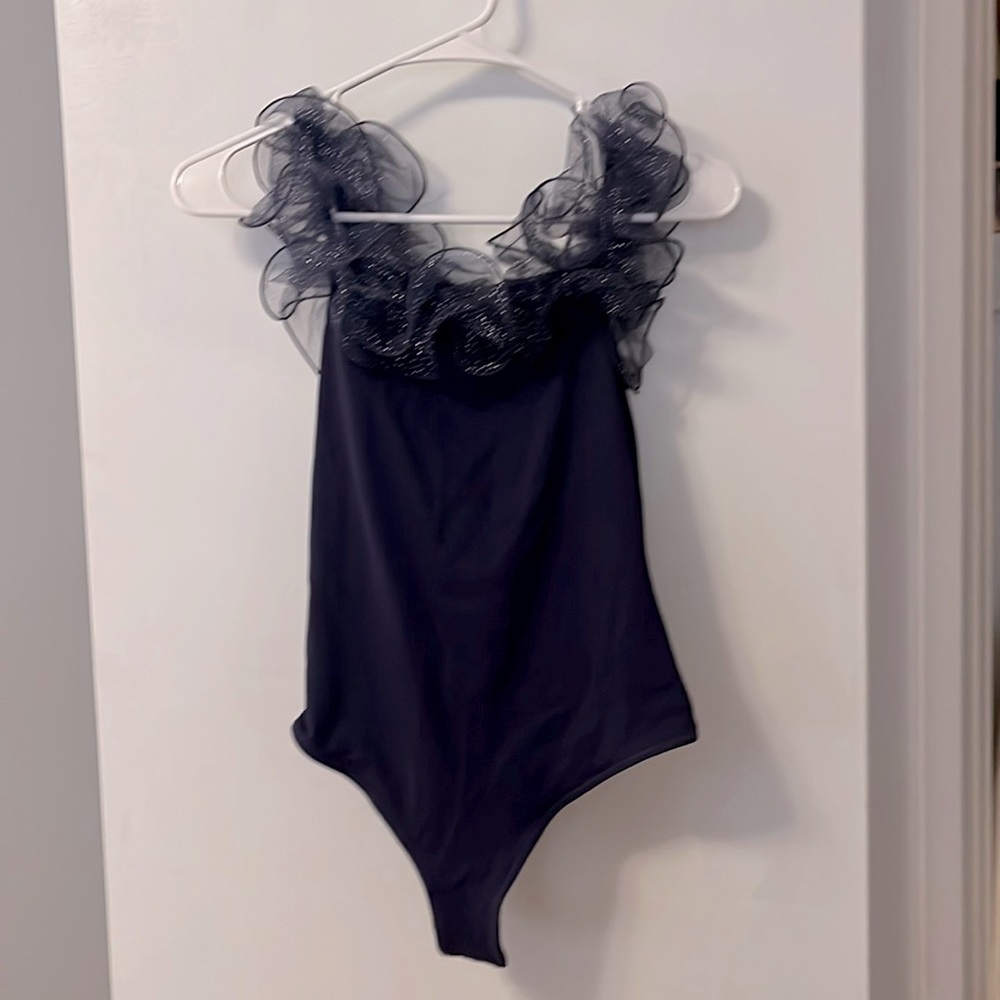 Navy Free People Body Suit, size small